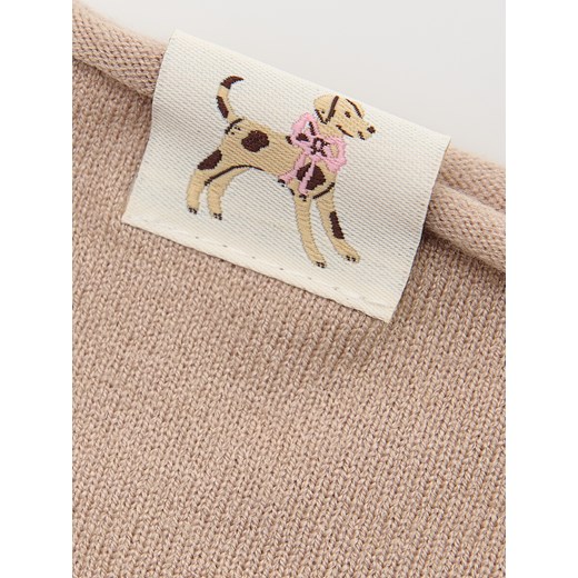 Reserved - Dzianinowy komin z wiskozą - beżowy Reserved ONE SIZE Reserved