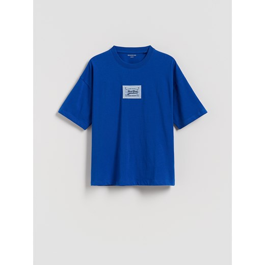 Reserved - T-shirt z naszywką - niebieski ze sklepu Reserved w kategorii T-shirty chłopięce - zdjęcie 185074613