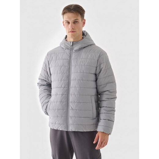 Męska kurtka puchowa pikowana 4F 4FWAW24TDJAM573 - szara M okazja Sportstylestory.com