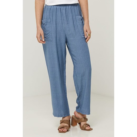 Rodier Lin Lniane spodnie w kolorze niebieskim Rodier Lin M/L okazja Limango Polska