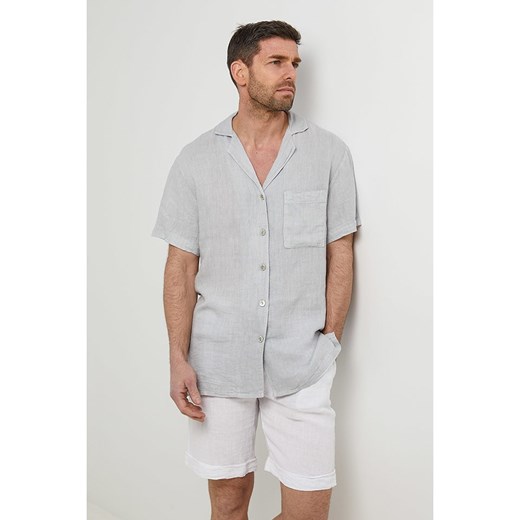 Rodier Lin Lniana koszula w kolorze jasnoszarym ze sklepu Limango Polska w kategorii Koszule męskie - zdjęcie 185082423