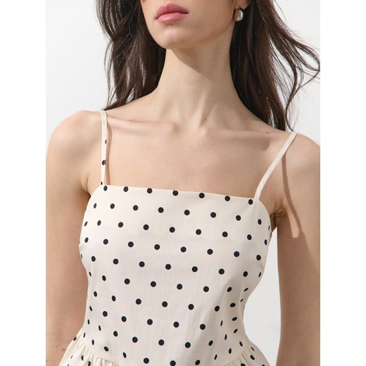 Mohito - Top w grochy - kremowy Mohito 36 Mohito