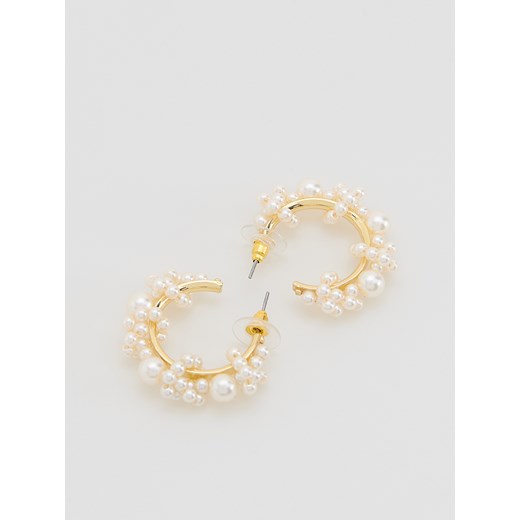 Reserved - Okrągłe kolczyki z imitacją pereł - biały Reserved ONE SIZE Reserved