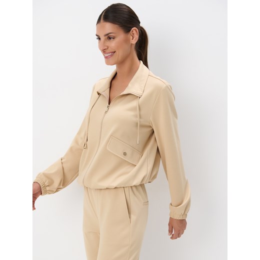 Mohito - Bluza z zamkiem - beżowy ze sklepu Mohito w kategorii Bluzy damskie - zdjęcie 185083942