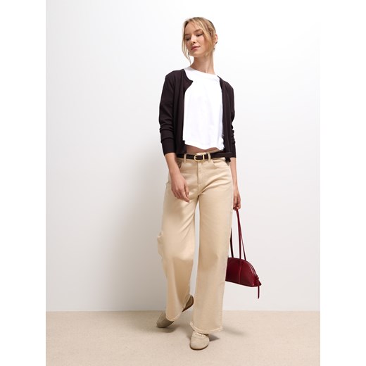 Mohito - Bawełniany biały t-shirt - biały Mohito XS Mohito