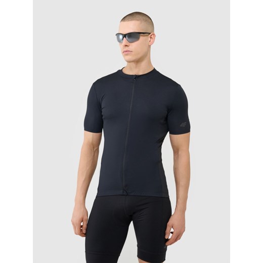 Męska koszulka rowerowa 4F 4FWSS25TFTSM1285 - czarna ze sklepu Sportstylestory.com w kategorii T-shirty męskie - zdjęcie 185084644