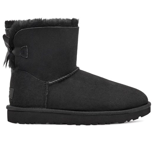 Buty damskie UGG W Mini Bailey Bow II 1016501-BLK - czarne ze sklepu streetstyle24.pl w kategorii Śniegowce damskie - zdjęcie 185085302