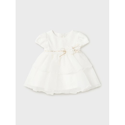 Mayoral Sukienka elegancka 2.857 Écru Regular Fit ze sklepu MODIVO w kategorii Ubranka do chrztu - zdjęcie 185085502