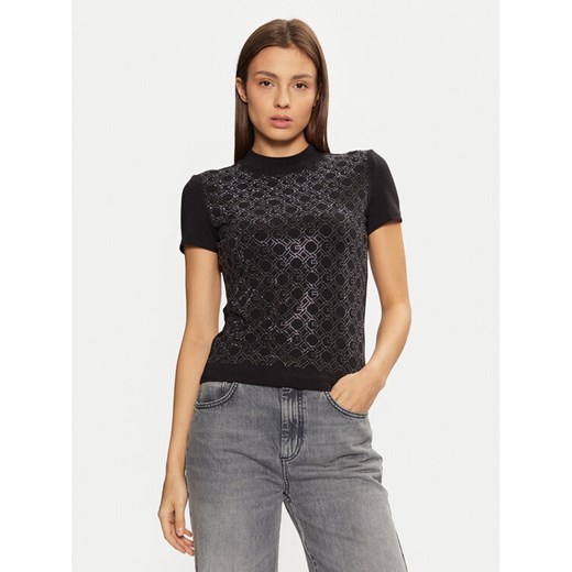 Guess T-Shirt W5RI15 J1314 Czarny Regular Fit ze sklepu MODIVO w kategorii Bluzki damskie - zdjęcie 185085504