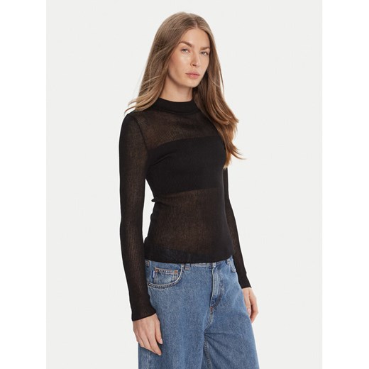 HUGO Sweter Slumy_B 50543045 Czarny Slim Fit ze sklepu MODIVO w kategorii Swetry damskie - zdjęcie 185085532