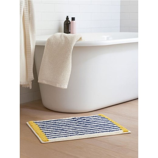 Sinsay - Mata łazienkowa w paski - granatowy ze sklepu Sinsay w kategorii Dywaniki łazienkowe - zdjęcie 185087162