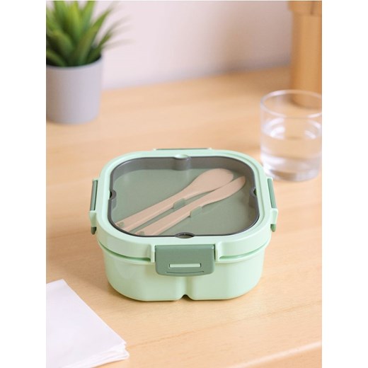 Sinsay - Lunch box ze sztućcami - zielony ze sklepu Sinsay w kategorii Pojemniki kuchenne - zdjęcie 185132644