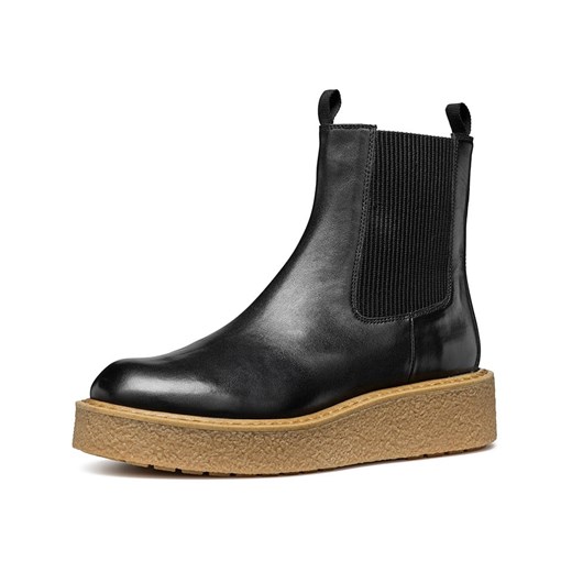 Geox Skórzane sztyblety &quot;Elidea&quot; w kolorze czarnym Geox 36 okazyjna cena Limango Polska