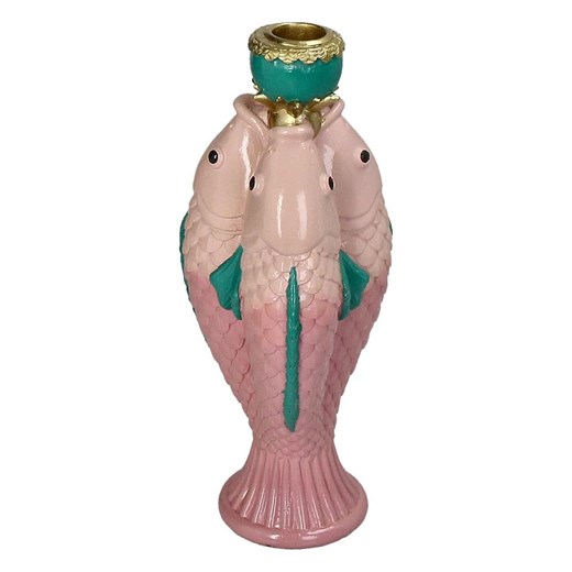 Kersten Świecznik &quot;Fish&quot; w kolorze jasnoróżowym - 10 x 23,5 x 9,5 cm ze sklepu Limango Polska w kategorii Świeczniki - zdjęcie 185134661