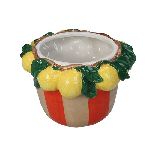 Kersten Wazon &quot;Lemon&quot; w kolorze żółto-beżowo-czerwonym - wys. 13 x Ø 19,5 cm ze sklepu Limango Polska w kategorii Doniczki i osłonki - zdjęcie 185134664