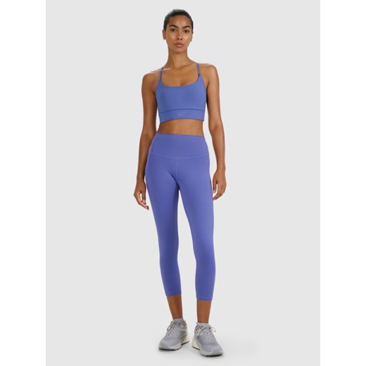Damskie legginsy treningowe 7/8 4F 4FWAW25TFTIF361 - granatowe ze sklepu Sportstylestory.com w kategorii Spodnie damskie - zdjęcie 185137762