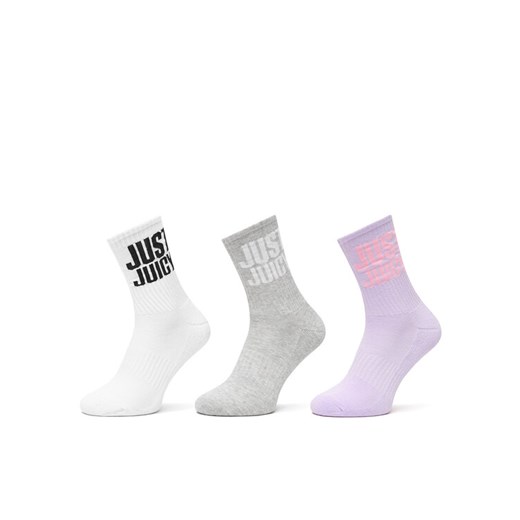 Zestaw 3 par wysokich skarpet damskich Juicy Couture Just Juicy JCAXS225706 Kolorowy ze sklepu eobuwie.pl w kategorii Skarpetki damskie - zdjęcie 185138193