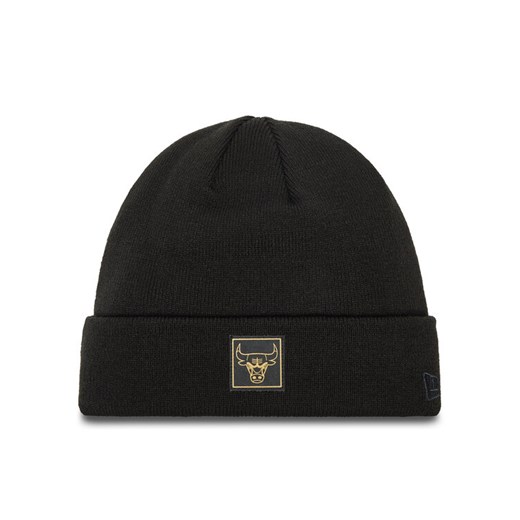 New Era Czapka Chicago Bulls Metallic Badge Cuff Knit 60424828 Czarny ze sklepu MODIVO w kategorii Czapki zimowe męskie - zdjęcie 185138744
