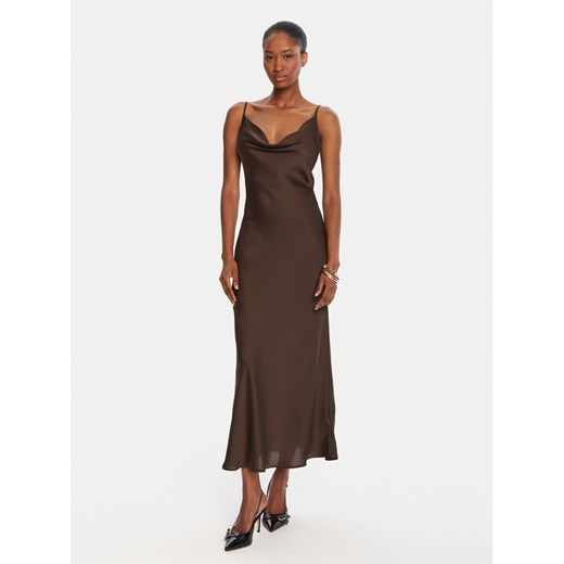 Guess Sukienka codzienna W5GK85 WH9C2 Brązowy Regular Fit ze sklepu MODIVO w kategorii Sukienki - zdjęcie 185138764