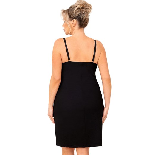 Czarna koszula nocna na ramiączka plus size Sylvia, Kolor czarny, Rozmiar 3XL, Donna ze sklepu Primodo w kategorii Koszule nocne - zdjęcie 185139824