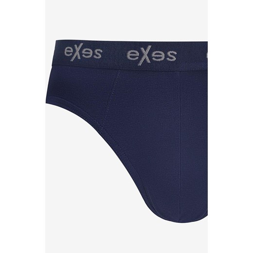 Slipy męskie bawełniane z elastycznym pasem granatowe EXSL102GR, Kolor granatowy, Rozmiar S, EXES ze sklepu Primodo w kategorii Majtki męskie - zdjęcie 185139842