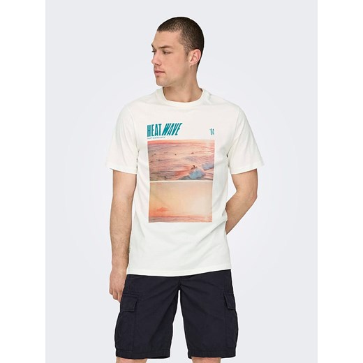 ONLY &amp; SONS Koszulka w kolorze białym ze sklepu Limango Polska w kategorii T-shirty męskie - zdjęcie 185140022