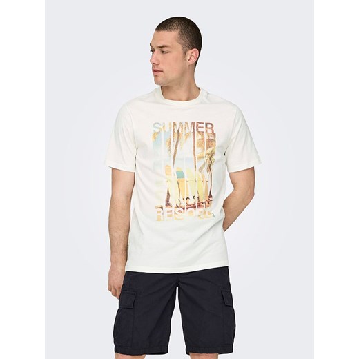 ONLY &amp; SONS Koszulka w kolorze białym ze sklepu Limango Polska w kategorii T-shirty męskie - zdjęcie 185140030