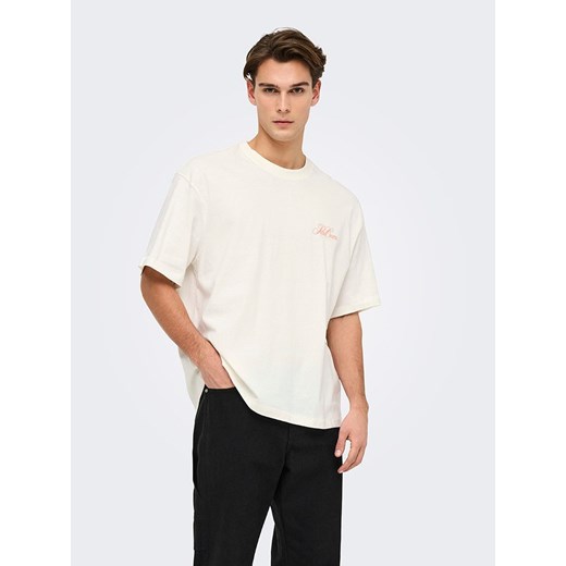 ONLY &amp; SONS Koszulka w kolorze białym ze sklepu Limango Polska w kategorii T-shirty męskie - zdjęcie 185140051