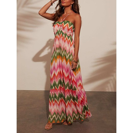 LA Angels Sukienka w kolorze zielono-pomarańczowo-jasnoróżowym ze sklepu Limango Polska w kategorii Sukienki - zdjęcie 185140160