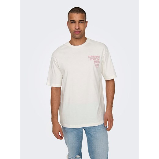 ONLY &amp; SONS Koszulka w kolorze białym ze sklepu Limango Polska w kategorii T-shirty męskie - zdjęcie 185140193