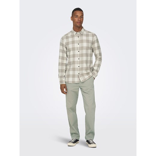 ONLY &amp; SONS Koszula - Slim fit - w kolorze szaro-kremowym ze sklepu Limango Polska w kategorii Koszule męskie - zdjęcie 185140272