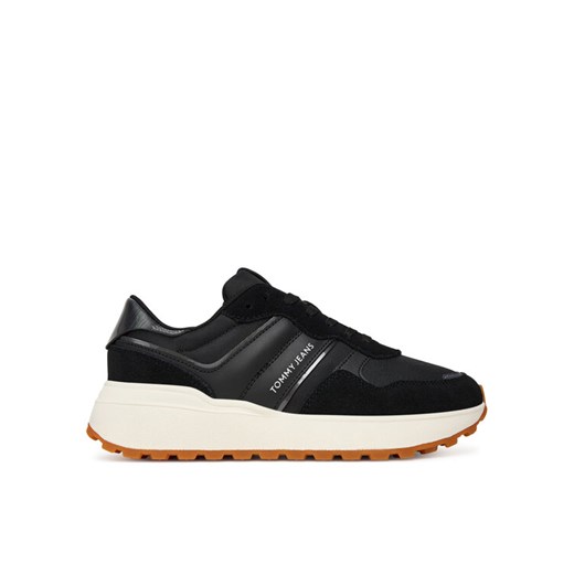 Sneakersy Tommy Jeans Tjw Cleated Runner EN0EN02861 Czarny ze sklepu eobuwie.pl w kategorii Buty sportowe damskie - zdjęcie 185140341