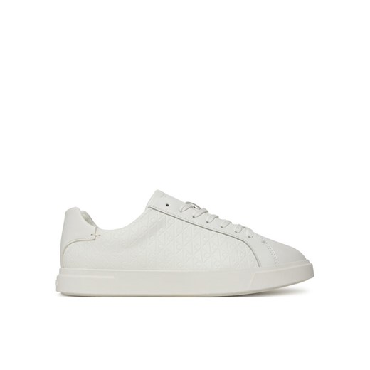 Sneakersy Calvin Klein Low Pro Cups Lace Up Lth Aop HW0HW02817 Biały ze sklepu eobuwie.pl w kategorii Buty sportowe damskie - zdjęcie 185140461