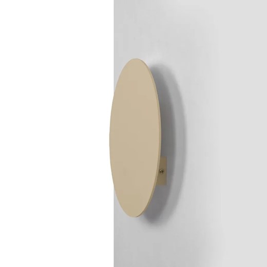 Kinkiet w kształcie koła 25 cm beżowy metalowy E3-B30 ze sklepu Edinos.pl w kategorii Lampy ścienne - zdjęcie 185141252