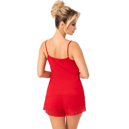 Czerwona piżama damska na ramiączkach Niki, Kolor czerwony, Rozmiar S, Donna ze sklepu Intymna w kategorii Piżamy damskie - zdjęcie 185141273