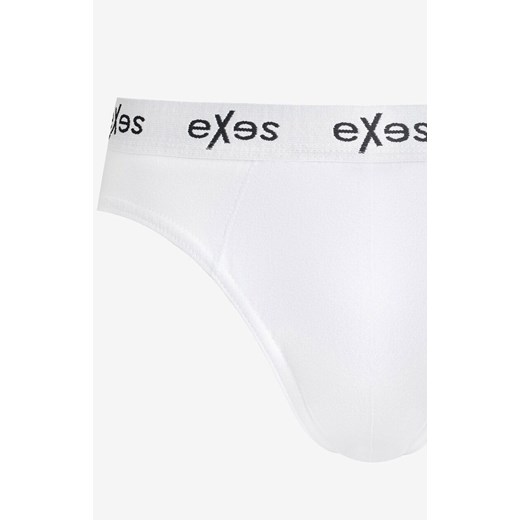 Slipy męskie bawełniane z elastycznym pasem białe EXSL102WH, Kolor biały, Rozmiar S, EXES ze sklepu Intymna w kategorii Majtki męskie - zdjęcie 185141301