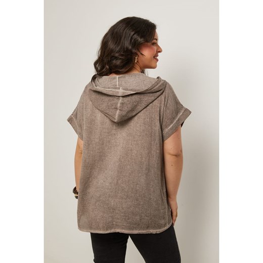 Curvy Lady Bluzka w kolorze jasnobrązowym Curvy Lady 40/42 wyprzedaż Limango Polska