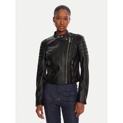 Guess Kurtka z imitacji skóry W5YL19 WHDS0 Czarny Regular Fit ze sklepu MODIVO w kategorii Kurtki damskie - zdjęcie 185353801