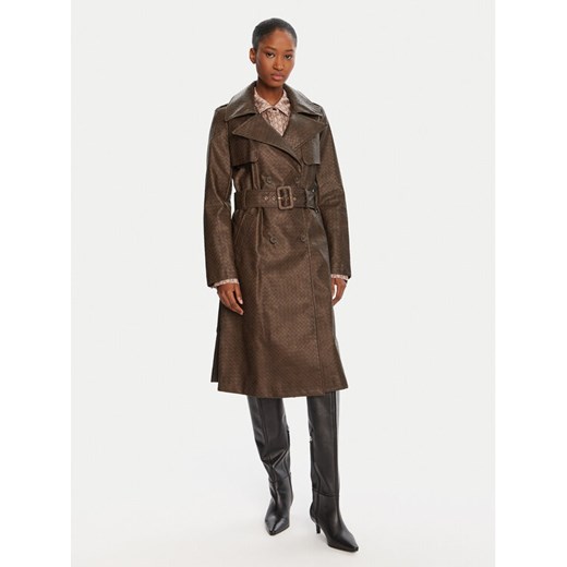 Guess Trencz W5YL32 WHGT0 Brązowy Regular Fit ze sklepu MODIVO w kategorii Płaszcze damskie - zdjęcie 185353973