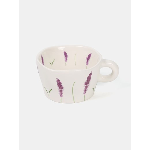 Sinsay - Kubek z nadrukiem w kwiatki - fioletowy Sinsay One Size Sinsay