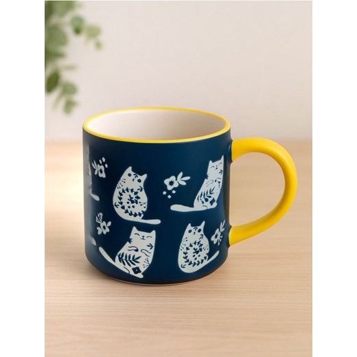 Sinsay - Kubek z kotem - granatowy ze sklepu Sinsay w kategorii Kubki - zdjęcie 185355872