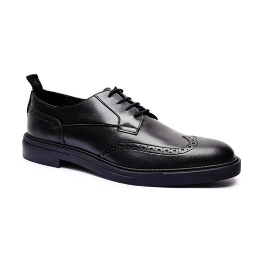 BOSS BLACK Skórzane derby Calev_Derb_ltbrfb ze sklepu Gomez Fashion Store w kategorii Buty eleganckie męskie - zdjęcie 185356852