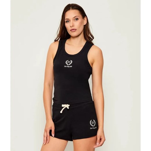 Karl Lagerfeld Top hotel karl crest | Slim Fit ze sklepu Gomez Fashion Store w kategorii Bluzki damskie - zdjęcie 185357140