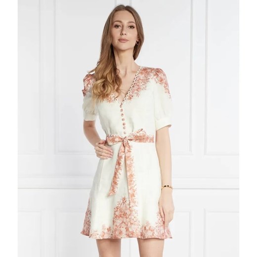 TWINSET Lniana sukienka ze sklepu Gomez Fashion Store w kategorii Sukienki - zdjęcie 185357163