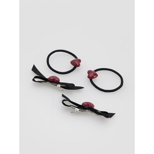 Reserved - Zestaw ozdób do włosów 4 pack - czerwony Reserved ONE SIZE Reserved