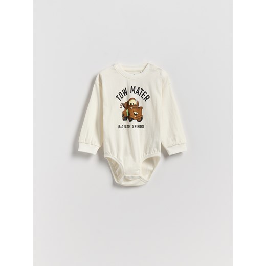 Reserved - Bawełniane body Auta - złamana biel ze sklepu Reserved w kategorii Odzież dla niemowląt - zdjęcie 185362111