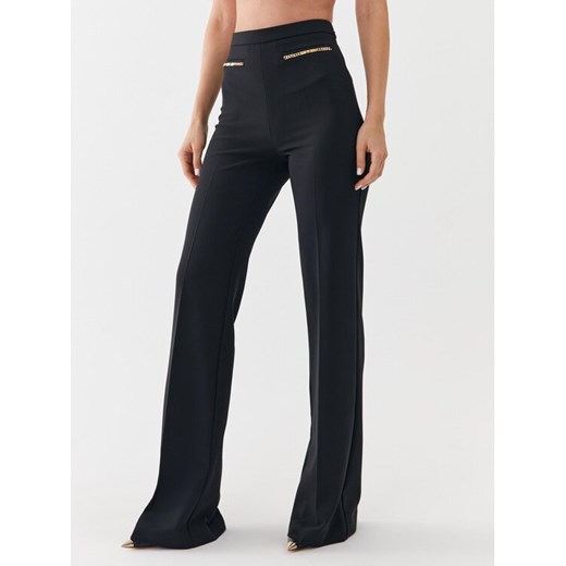 Elisabetta Franchi Spodnie materiałowe PA-014-36E2-V320 Czarny Wide Leg ze sklepu MODIVO w kategorii Spodnie damskie - zdjęcie 185362421