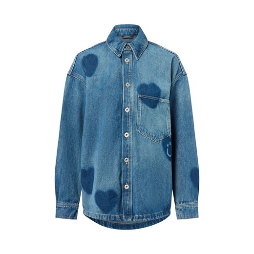 HUGO BLUE Bluza damska - Garesa Kobiety Jeansy medium stone jednolity - id: 765989-0001-09900 - marki Hugo Blue - 185362711 HUGO BLUE Bluza damska - Garesa Kobiety Jeansy medium stone jednolity ze sklepu vangraaf w kategorii Koszule damskie - zdjęcie 185362711