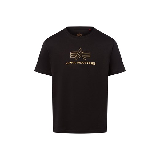 Alpha Industries Koszulka męska Mężczyźni Bawełna czarny nadruk ze sklepu vangraaf w kategorii T-shirty męskie - zdjęcie 185362721