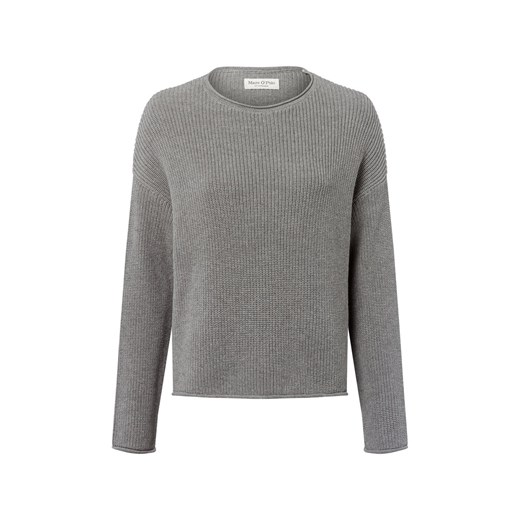 Marc O'Polo Sweter damski z dzianiny Kobiety Prążki szary jednolity ze sklepu vangraaf w kategorii Swetry damskie - zdjęcie 185362734